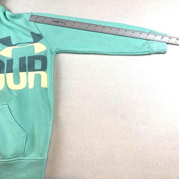 Under Armour Teal Hoodie Sweatshirt Kid’s Medium - Picture 8 of 11